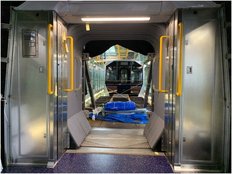 Inside new R211 subway car