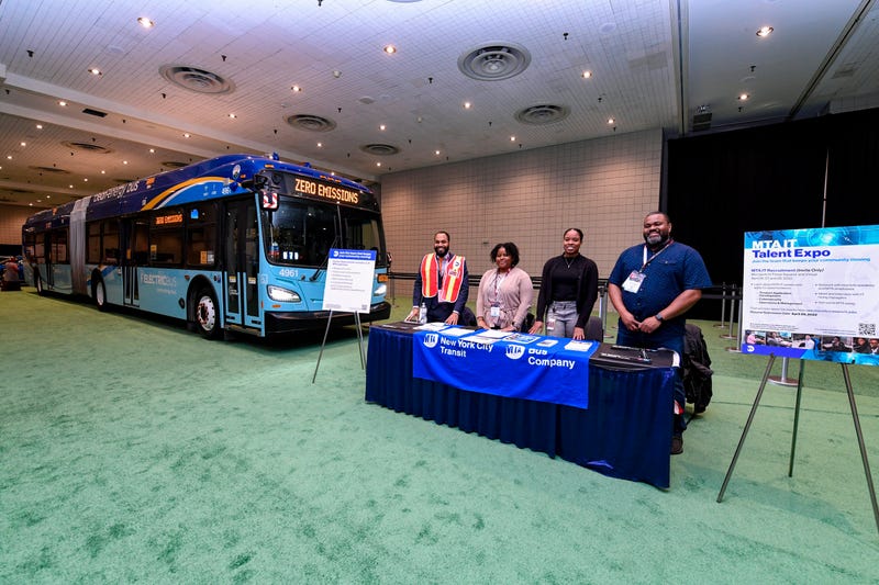 The MTA is displaying its cutting-edge, zero-emission New Flyer XD60 model bus at the New York International Auto Show through Sunday.