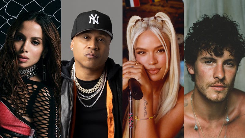 Anitta, LL Cool J, Karol G, and Shawn Mendes