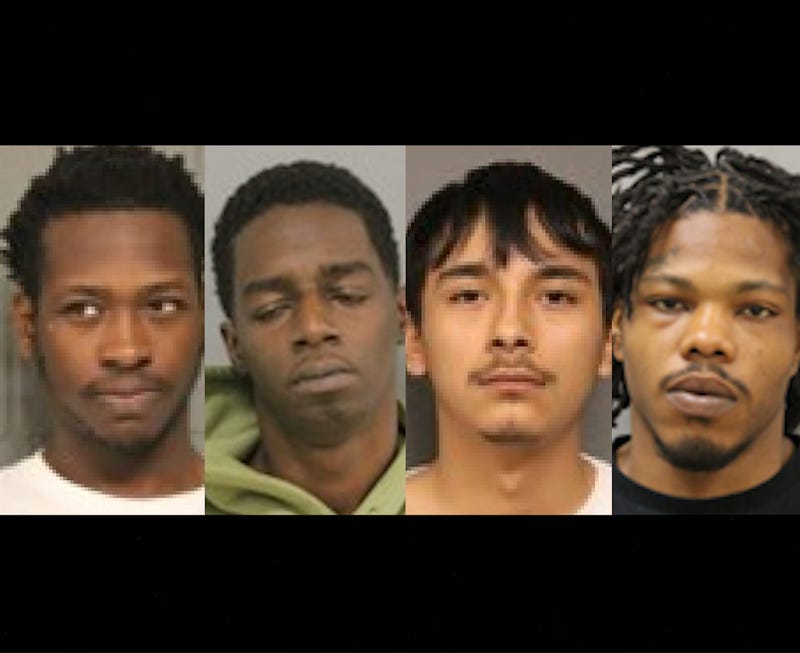 four booking photos