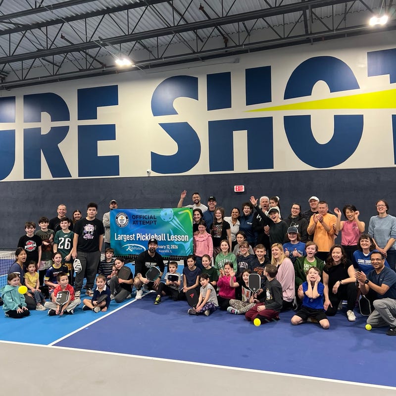 A Naperville nonprofit is officially in the record books after organizing what Guinness World Records confirmed as the largest simultaneous pickleball lesson.