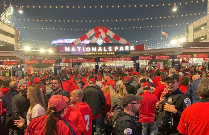 It was a packed house outside of Nationals Park for Game 3 of the World Series.