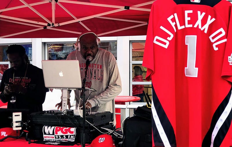 WPGC-FM's DJ Flexx was spinning all weekend on the concourse at Nationals Park.