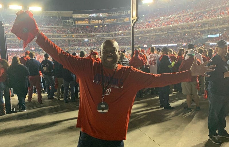 DJ Flexx of WPGC-FM broadcasted live from Game 3 of the World Series Friday night at Nats Park.
