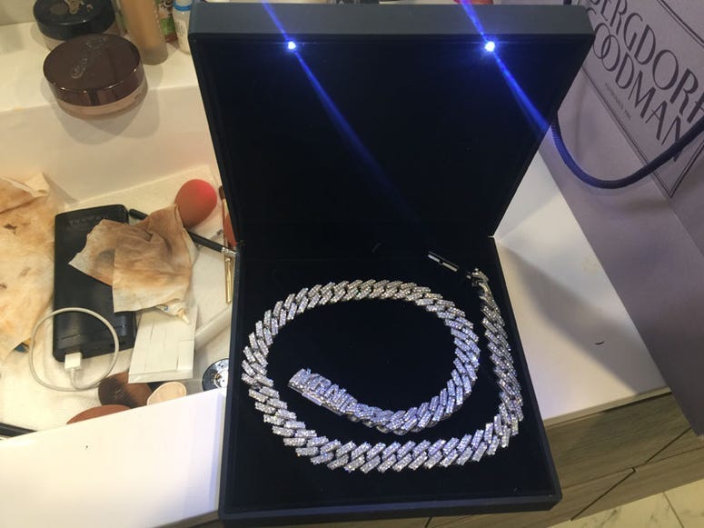 Necklace found during Queens drug raid.