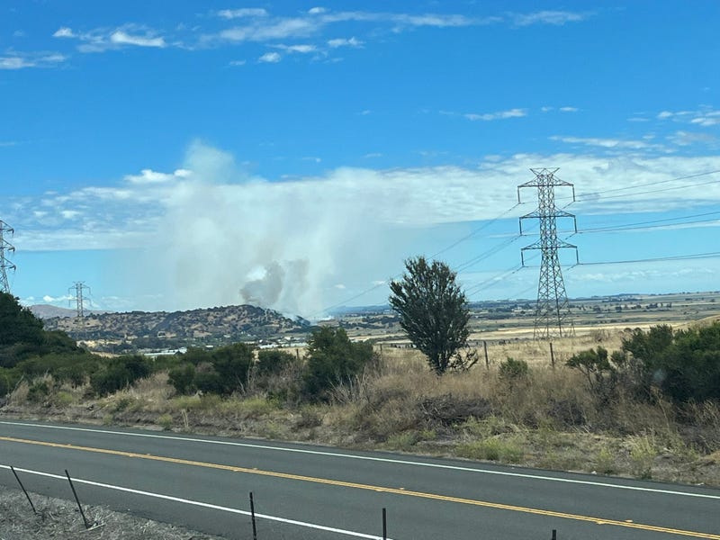 Nelson Fire burns in Solano County on Tuesday, July 5, 2022.