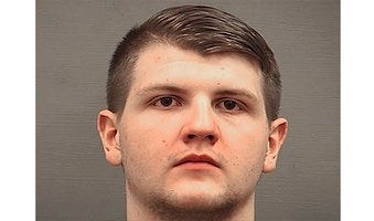 FILE - This file photo provided by the Alexandria Sheriff's Office, in Virginia, shows Andrew Thomasberg. Prosecutors are seeking an 18-month sentence for Thomasberg, an alleged neo-Nazi from northern Virginia. (Alexandria Sheriff's Office via AP, File)
