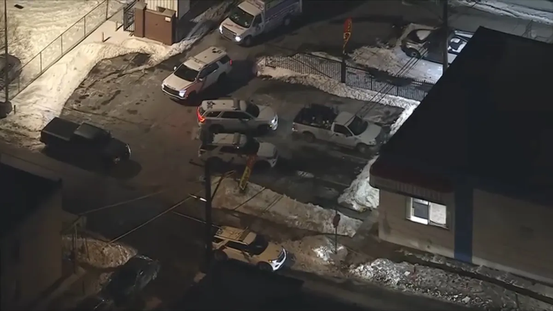 Philadelphia Police at the storage facility where the manager was shot Monday night.