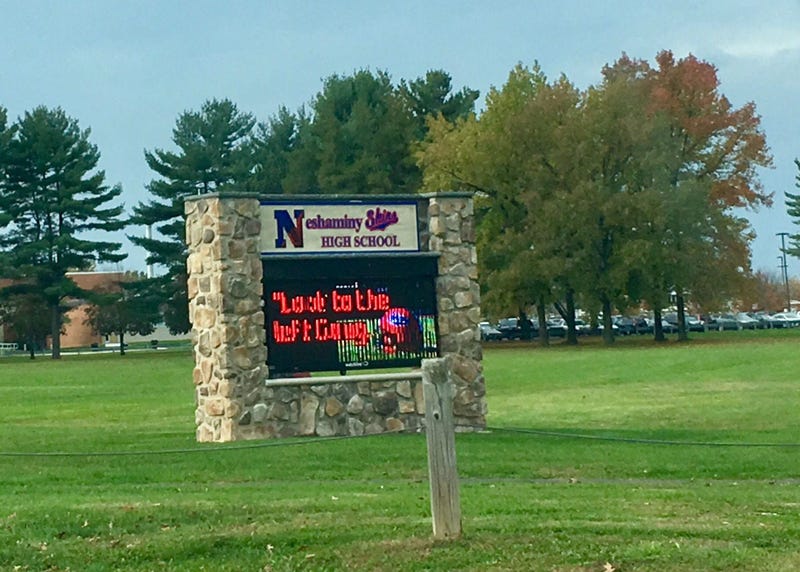 Neshaminy High School sign.