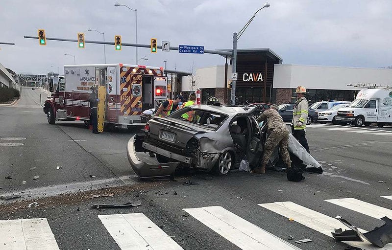 Scene of a crash involving Nevada National Guard on 1-18-21