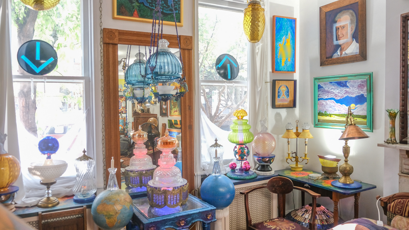 Alden Cole is a multi-talented artist — he paints, he’s worked in fashion design and illustration, and he makes decorative lamps.