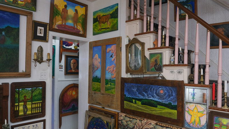 “I'm sort of gallery-shy in terms of going and showing my works. “I want someone to come here and see it,” says Cole. 