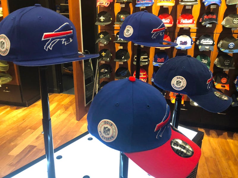 Official Bills Playoff Hat at New Era Cap store on Delaware Avenue. December 16, 2019 (WBEN Photo/Mike Baggerman)