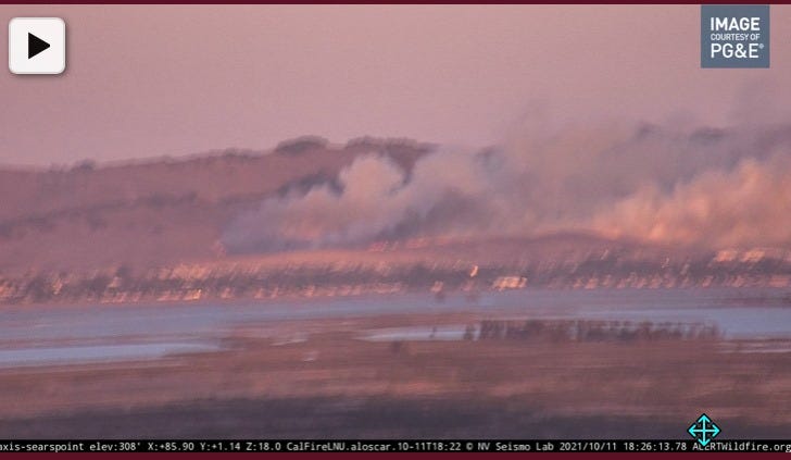 CAL FIRE Sonoma-Lake-Napa Unit is investigating a fire near the 4000 block of Newell Dr, Greenwood Ranch in American Canyon.