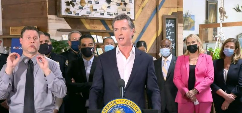 Gov. Gavin Newsom signed a bill Wednesday, July 22, 2021, cracking down on organized retail theft.
