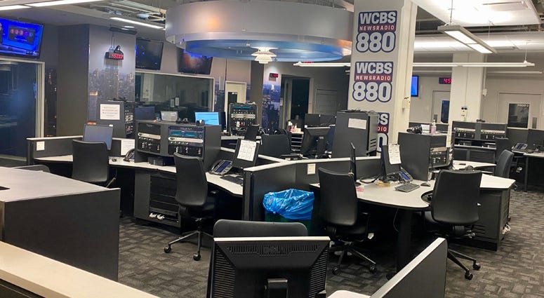 Empty WCBS 880 Newsroom