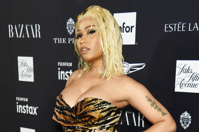 Nicki Minaj attends as Harper's BAZAAR Celebrates 'ICONS By Carine Roitfeld' at the Plaza Hotel on September 7, 2018 in New York City.
