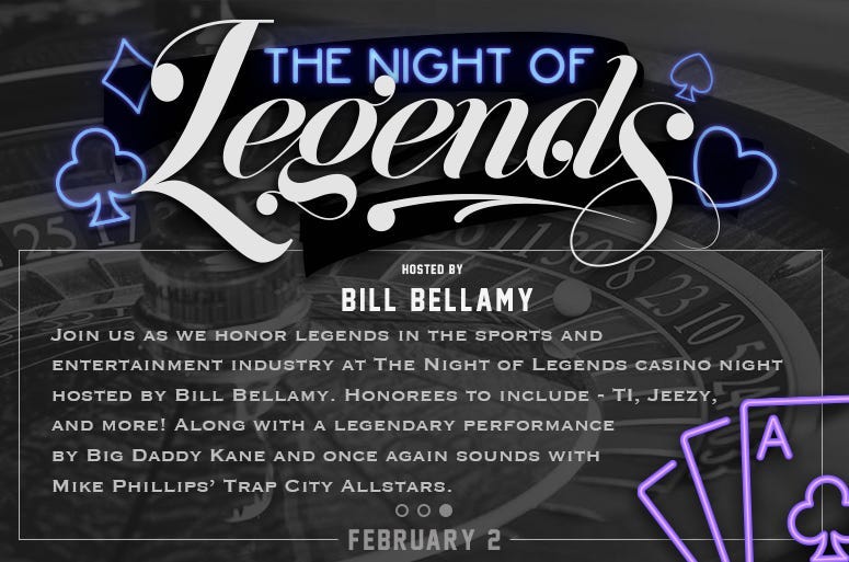 V-103's The Night of Legends Big Game Weekend party