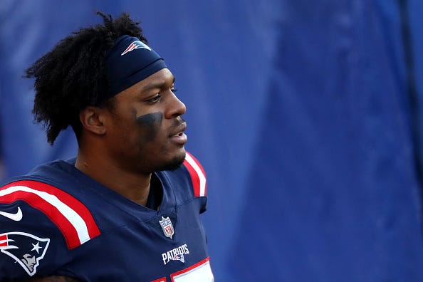 N'Keal Harry before a Patriots game. 