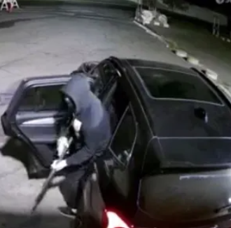 suspect getting out of car