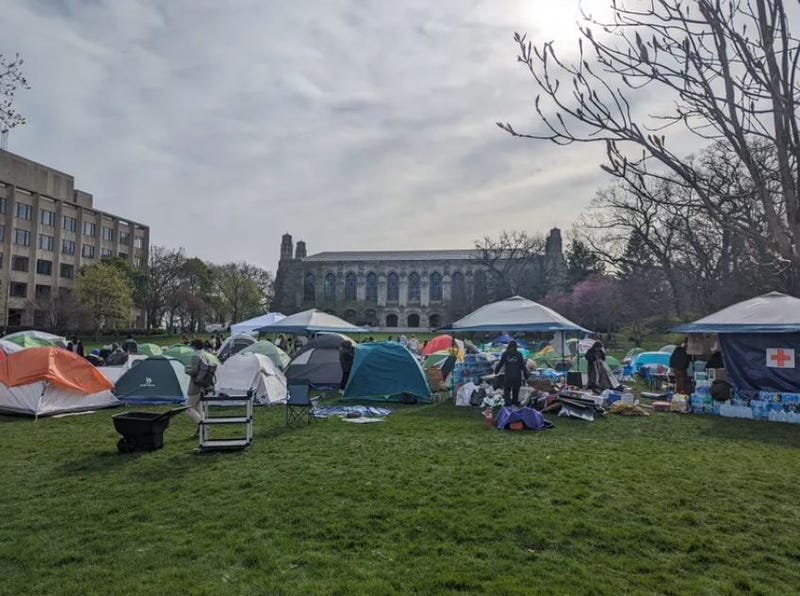 tent encampment located on Northwestern
