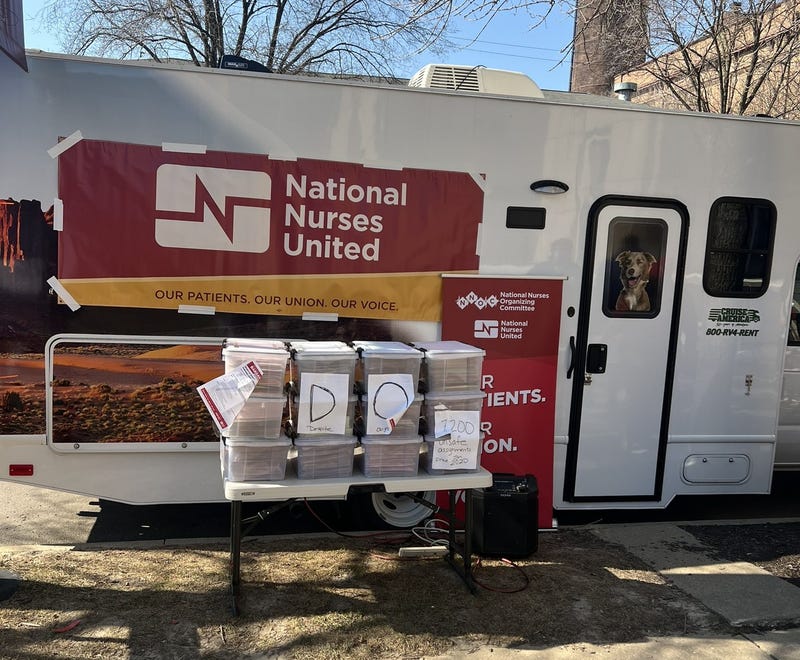 van outside hospital