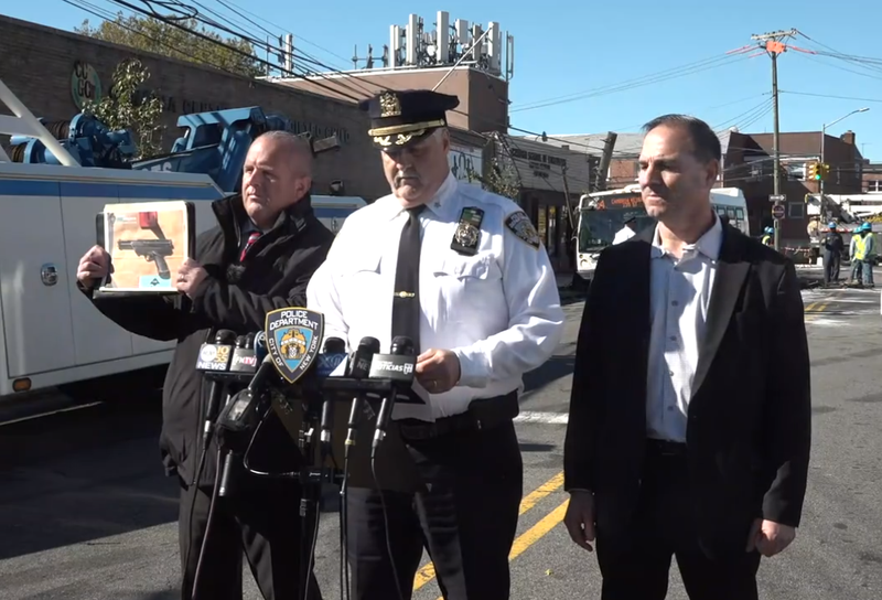 The NYPD said they believe the man was armed with a pellet gun, which they showed a photo of