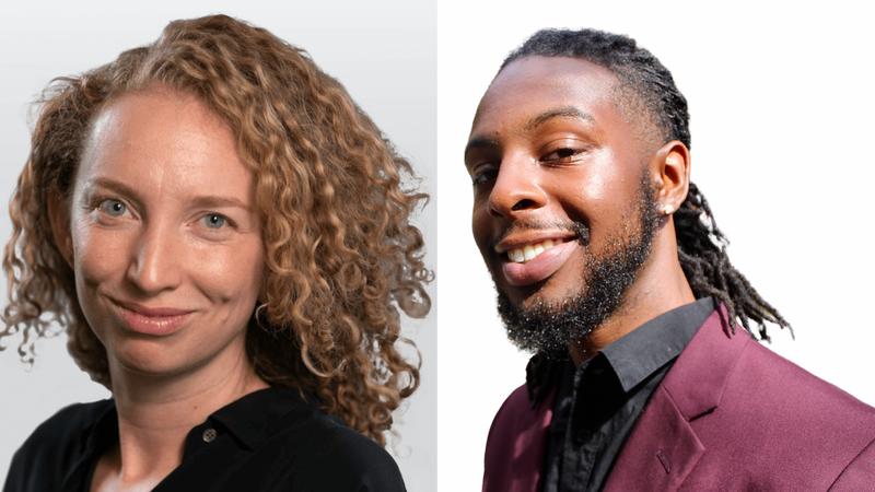 (L To R) "Executive Director" Zoe Towns "Senior producer & Host" Chris Smith