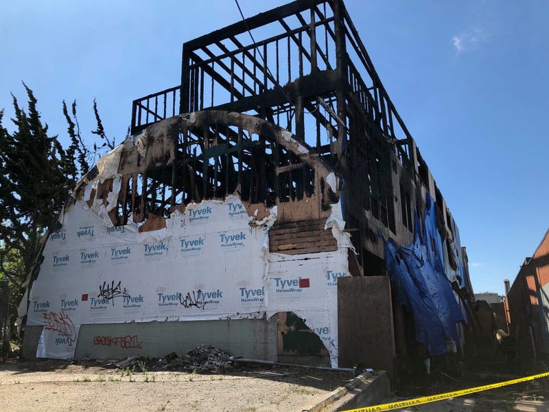 Oakland construction fire, July 25, 2019