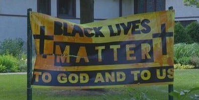 Oak Park Black Lives Matter sign