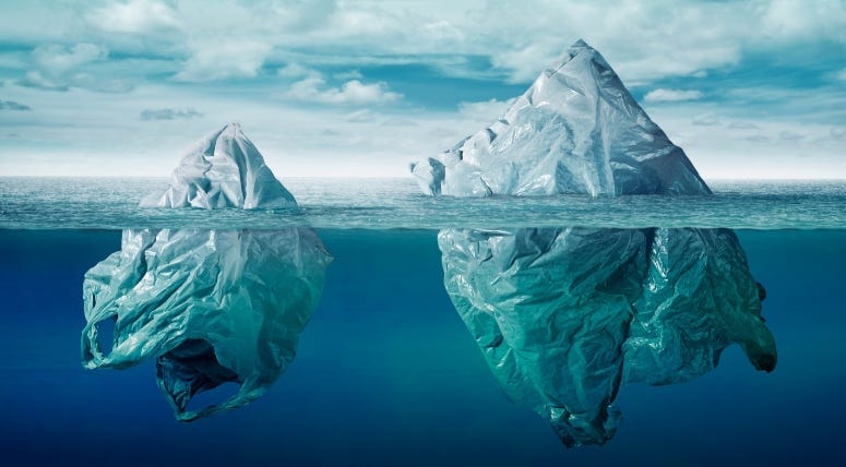 Ocean Iceburg Plastics