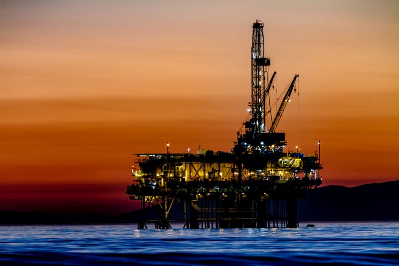 Offshore oil rig/ platform, Huntington Beach, CA