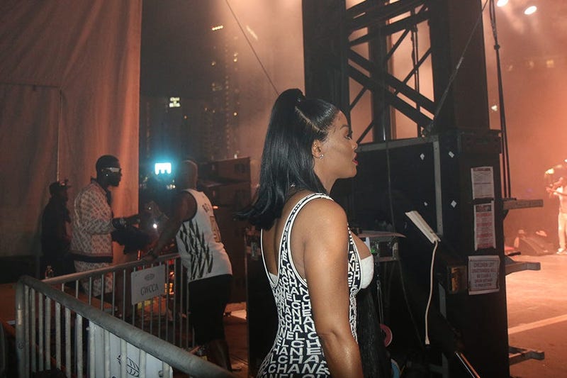 Big Tigger & Keyshia Kaoir Davis Backstage At One Music Fest