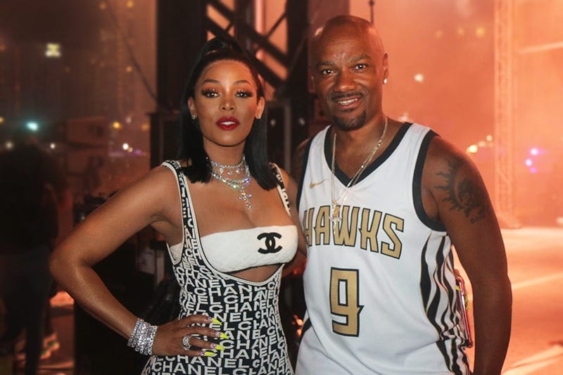 Big Tigger & Keyshia Kaoir Davis Backstage At One Music Fest