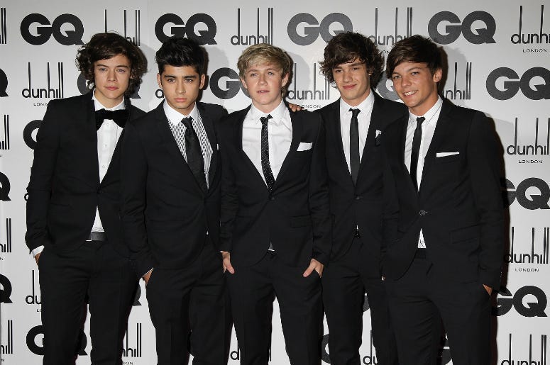 Harry Styles, Zain Malik, Niall Horan, Louis Tomlinson and Liam Payne of 'One Direction' in 2011