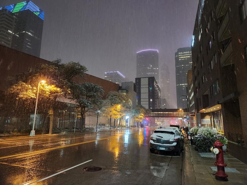 Downtown snow