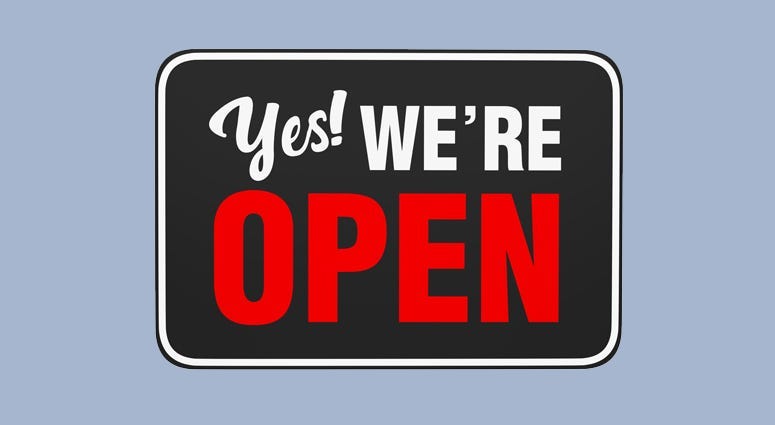 open for business