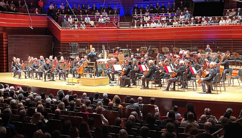 The Philadelphia Orchestra performs its opening night concert at the Kimmel Center on Sept. 28, 2023.