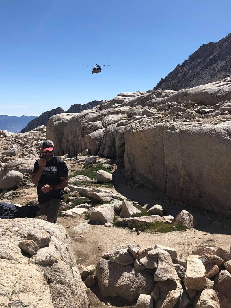 Chinook crew rescues 3 stranded hikers from Mt. Whitney