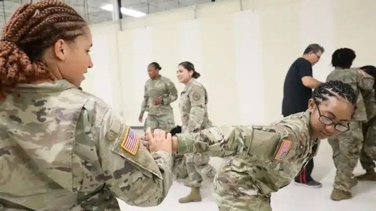 Female troops learn empowerment, self-defense