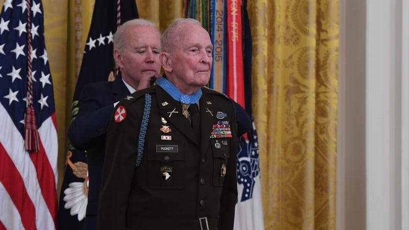 Biden awards Medal of Honor to retired Ranger for actions on Hill 205