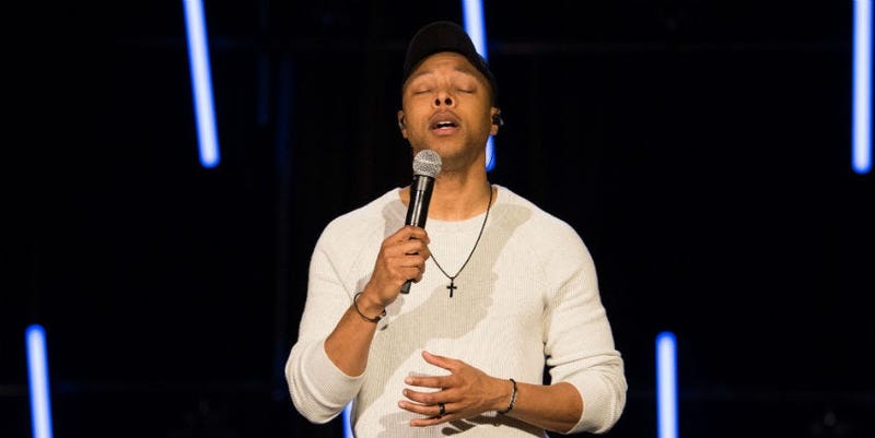 Sgt. 1st Class Samuel Woodberry, instructor at the U.S. Army Recruiting and Retention College, practices singing at his local church.