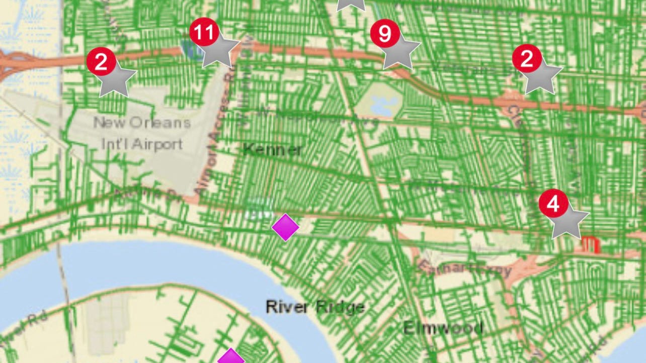 Downed powerlines cut power to some Jefferson Parish residents amid winter storm