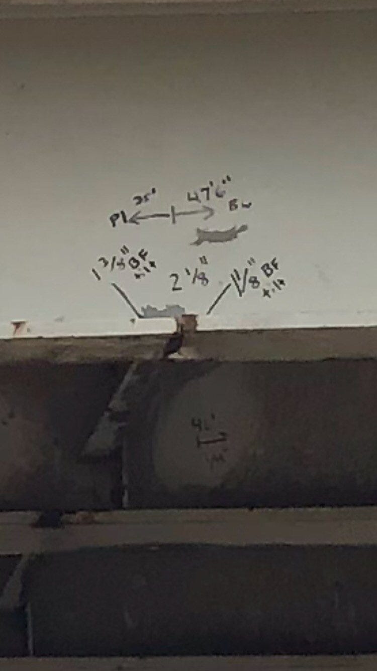 damaged overpass