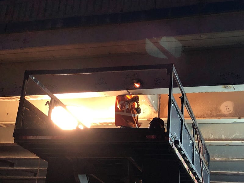 overpass damaged