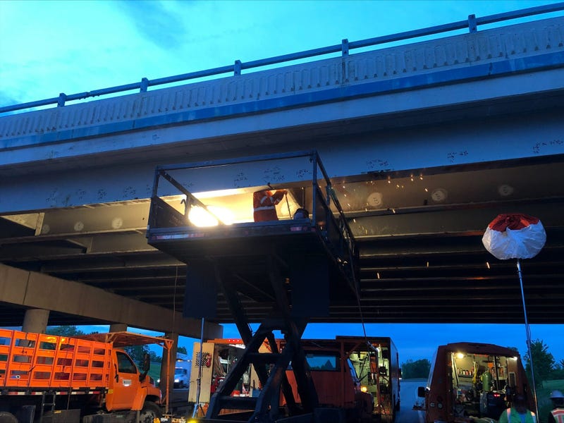 damage to the US-23 overpass