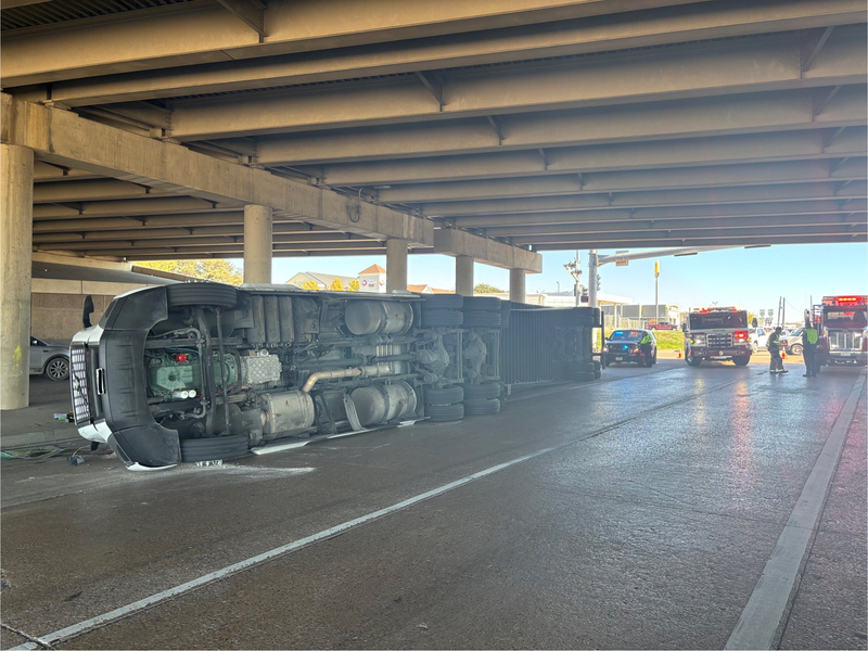 overturned truck