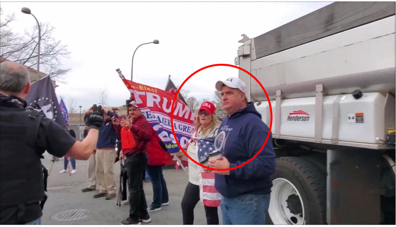 Kevin Moore and Carol Moore at the “Million MAGA March '' in Washington, D.C. on Dec. 12, 2020.