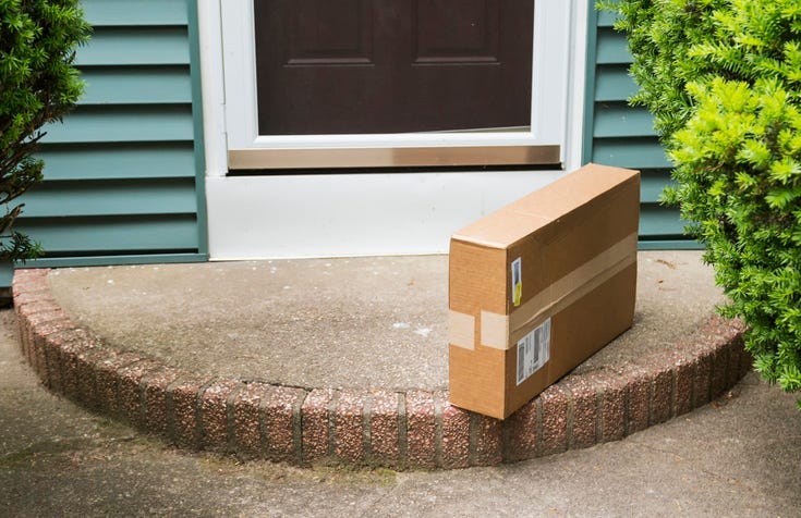 package on porch