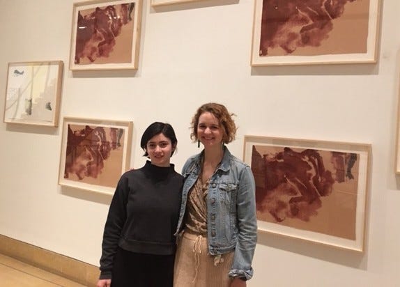 Student Sophia Becker and PAFA teen programs coordinator Kristina Murray
